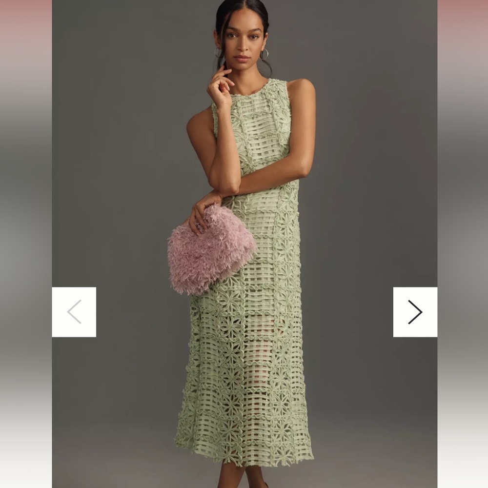 Anthropologie - Endless Rose Sleeveless Textured Midi Dress